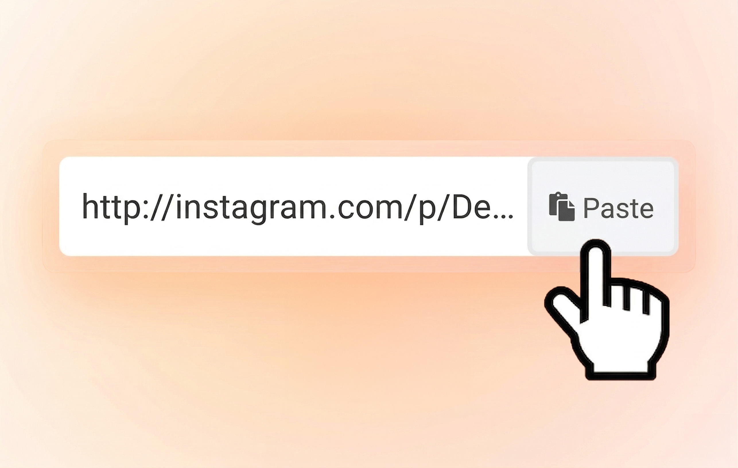 입력창에 링크를 붙여넣는 예시 이미지